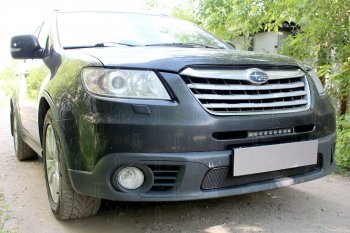 3 899 р. Защитная сетка в бампер (низ, ячейка 4х10 мм) Стрелка11 Премиум Subaru Tribeca (2008-2014) (Чёрная)  с доставкой в г. Майкоп. Увеличить фотографию 2