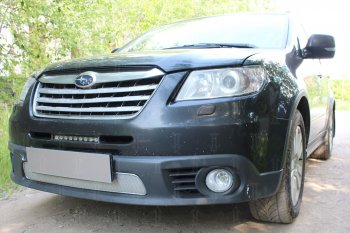 4 099 р. Защитная сетка в бампер (низ, ячейка 4х10 мм) Стрелка11 Премиум Subaru Tribeca (2008-2014) (Хром)  с доставкой в г. Майкоп. Увеличить фотографию 2