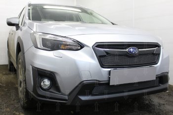 4 299 р. Защитная сетка в бампер (низ, ячейка 4х10 мм) Стрелка11 Премиум Subaru XV GT/G24 дорестайлинг (2017-2021) (Чёрная)  с доставкой в г. Майкоп. Увеличить фотографию 3