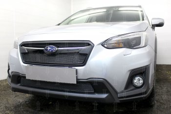 4 299 р. Защитная сетка в бампер (низ, ячейка 4х10 мм) Стрелка11 Премиум Subaru XV GT/G24 дорестайлинг (2017-2021) (Чёрная)  с доставкой в г. Майкоп. Увеличить фотографию 4