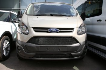 5 999 р. Сетка на бампер внешняя для FORD Tourneo Custom 2014-2017, 2 шт., черн., 15 мм, для автомобилей с передним парктроником  Форд Турнео коннект Arbori 01-170814-151  с доставкой в г. Майкоп. Увеличить фотографию 1
