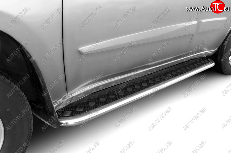 22 999 р. Защита штатных порогов Arbori d42 с листом(чёрный квинтет) CHERY TIGGO FL 2013-  Черри Тигго 5 Arbori afzdactfl12  с доставкой в г. Майкоп