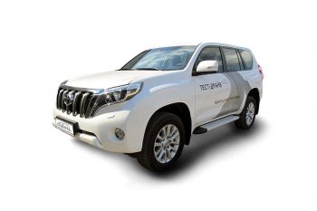 21 999 р. Комплект алюминиевых порогов Arbori Optima Silver 1600 для TOYOTA Land Cruiser Prado 2014-2017  Тойота Ленд крузер прадо Arbori afzdaaltop1402  с доставкой в г. Майкоп. Увеличить фотографию 1
