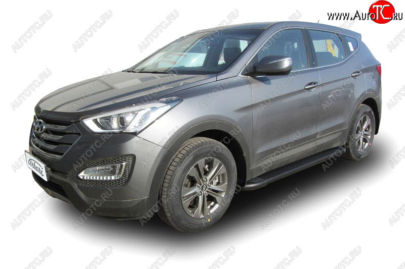 23 999 р. Комплект алюминиевых порогов Arbori Optima Black 1800 для HYUNDAI Santa Fe 2012-2016  Хендай Санта Фе Arbori afzdaalhsft1201  с доставкой в г. Майкоп
