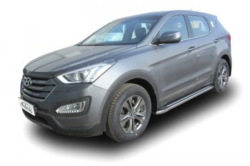 19 349 р. Комплект алюминиевых порогов Arbori Luxe Black 1800 для HYUNDAI Santa Fe 2012-2016  Хендай Санта Фе Arbori afzdaalhsft1203  с доставкой в г. Майкоп. Увеличить фотографию 1