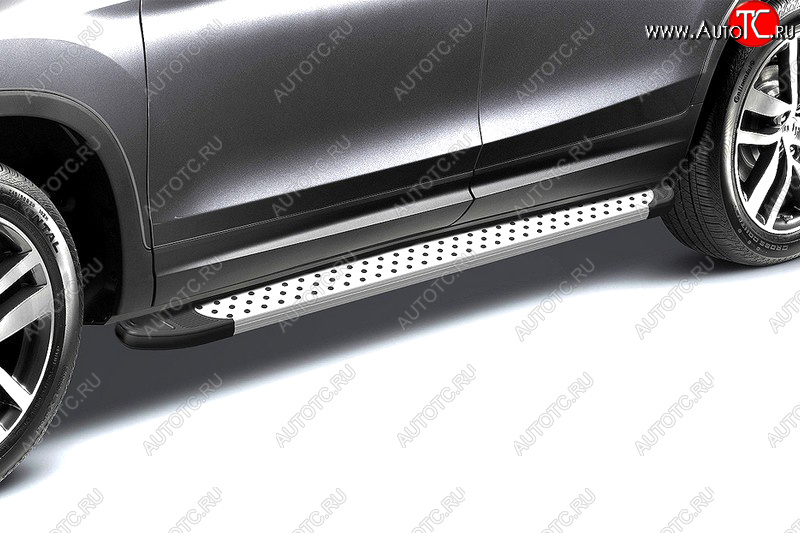 28 599 р. Комплект алюминиевых порогов Arbori Standart Silver 2000 для VOLKSWAGEN Amarok 2010-2015  Фольксваген Амарок Arbori afzdaalvwam1305  с доставкой в г. Майкоп
