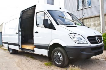 1 379 р. Накладка на порог боковой двери для Mercedes-Benz Sprinter 2006-2013 , шагрень  Мерседес Бенц Спринтер Русская Артель nmbs-036202  с доставкой в г. Майкоп. Увеличить фотографию 1