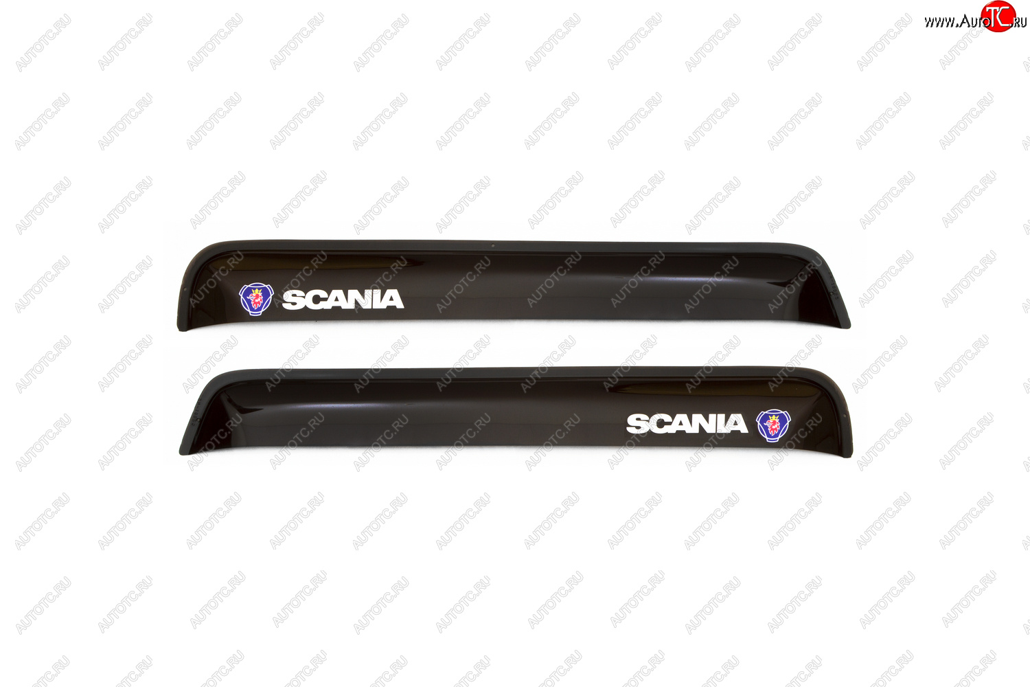 1 499 р. Дефлектор окон 2 шт. SCANIA 3 серия (82113143)  прямой 1988-1996, накладной, скотч 3М, дымчатый  Скания 3- серия REIN reinwv884  с доставкой в г. Майкоп