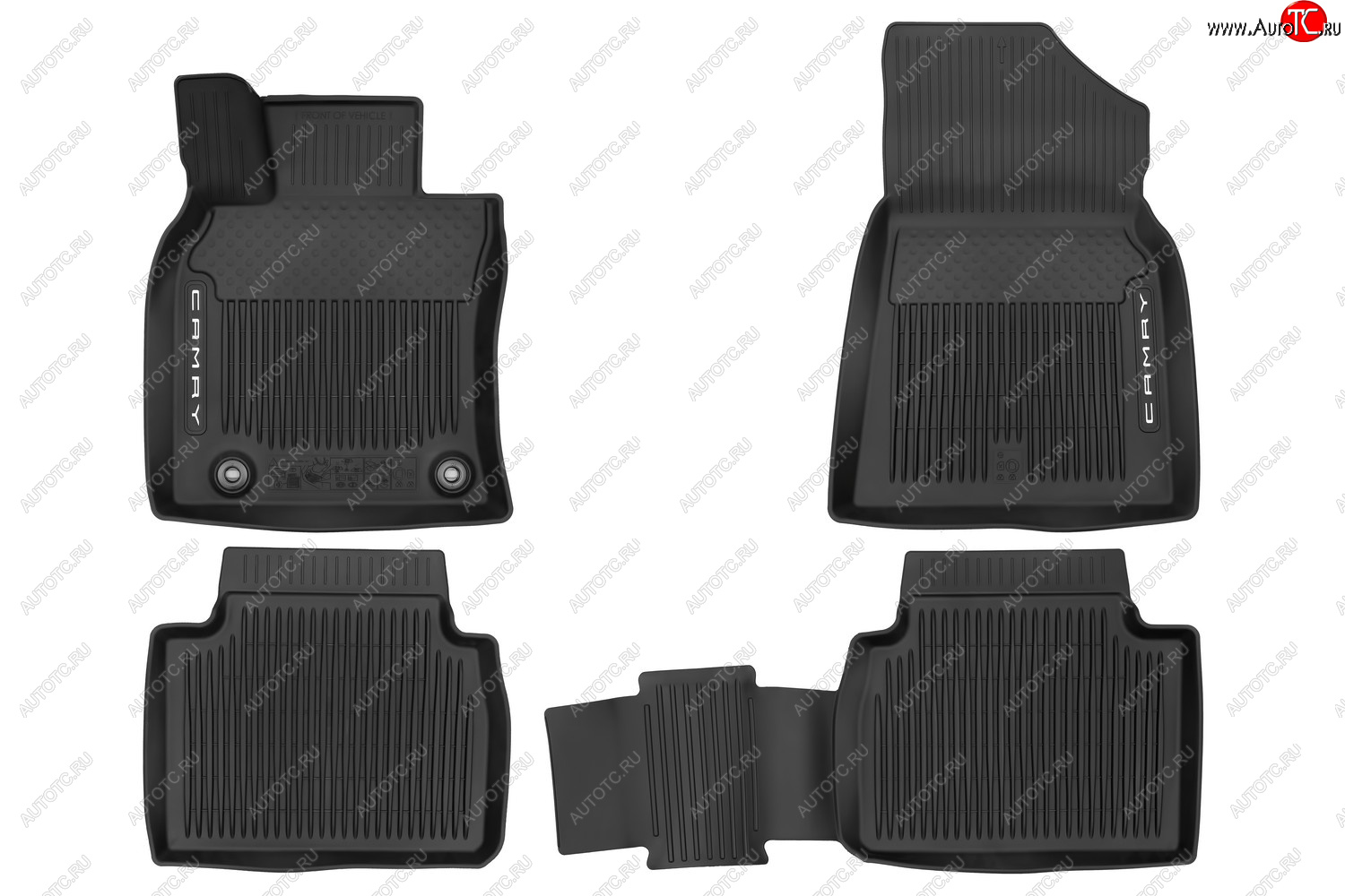 2 499 р. Всесезонные ковры в салонAll Weather Floor Mats TOYOTA Camry 2017-2021, 2021-, чёрн., 4 шт.  Тойота Камри TOYOTA pw21006003  с доставкой в г. Майкоп