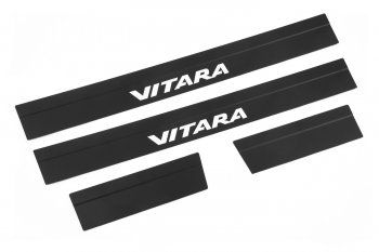 2 169 р. Накладка на внутренние пороги Suzuki Vitara, к-т 4 шт. Черные  Сузуки Сх4 SUZUKI 990nn-54p00-000  с доставкой в г. Майкоп. Увеличить фотографию 1