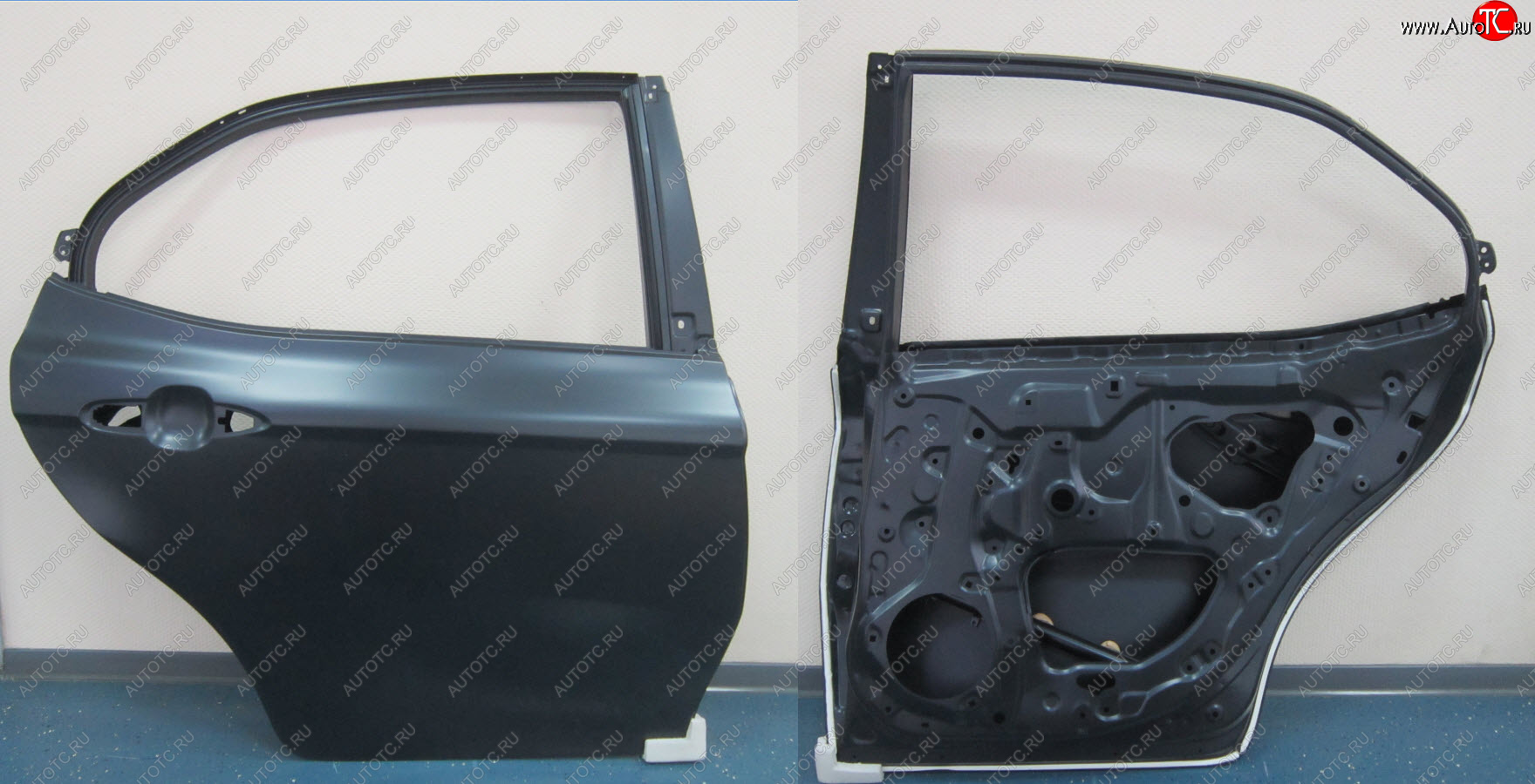 12 399 р. Правая дверь задняя BodyParts  Toyota Camry  XV70 (2017-2021) дорестайлинг (Неокрашенная)  с доставкой в г. Майкоп