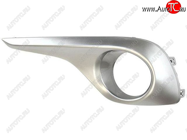 649 р. Правая вставка под ПТФ (серебристая) BodyParts Toyota Highlander XU40 рестайлинг (2010-2013)  с доставкой в г. Майкоп
