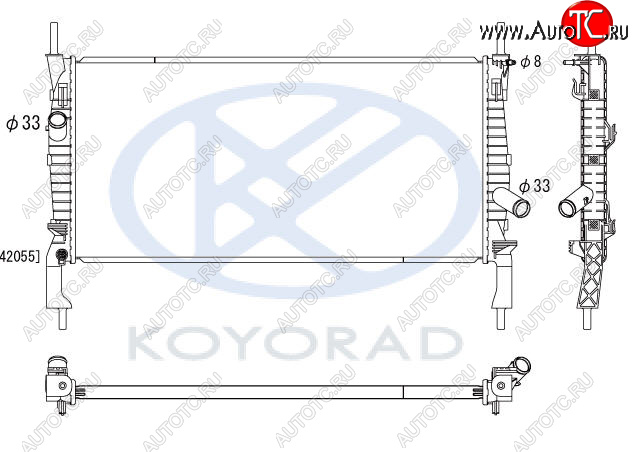 4 099 р. TRANSIT РАДИАТОР ОХЛАЖДЕН С КОНДИЦ (см.каталог) KOYORAD fdtrt06-912  с доставкой в г. Майкоп