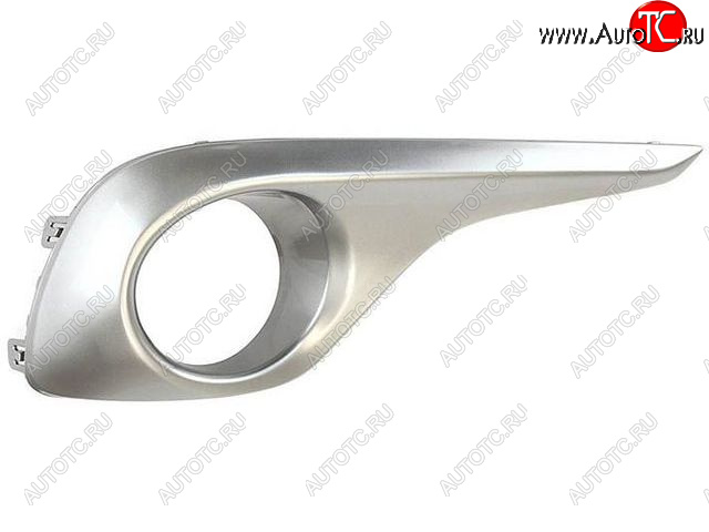 649 р. Левая вставка под ПТФ (серебристая) BodyParts Toyota Highlander XU40 рестайлинг (2010-2013)  с доставкой в г. Майкоп