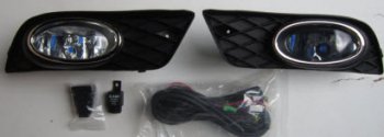 Противотуманные фары LH/RH (проводка, кнопка, решетка бампера, пр-во Китай) BodyParts Honda Civic  FB (2011-2016) седан (молдинг решетки хром)