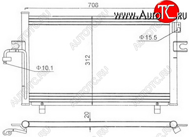 3 899 р. P11 (СМ ФОТО!! 735x331mm) КОНДЕНСАТОР КОНДИЦ (см.каталог) BODYPARTS nnp1197-931  с доставкой в г. Майкоп