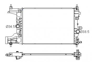 3 799 р. CRUZE ((1.6  113л.с.1,8  ASTRA 09- 1.6 AT без конд.) РАДИАТОР ОХЛАЖДЕН MT 1.6 1.8 BODYPARTS cvcrz09-911  с доставкой в г. Майкоп. Увеличить фотографию 1