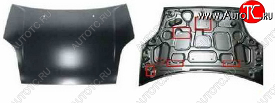 12 599 р. Капот BodyParts  Ford Fiesta  5 (2005-2008) хэтчбэк 5 дв. рестайлинг (Неокрашенный)  с доставкой в г. Майкоп