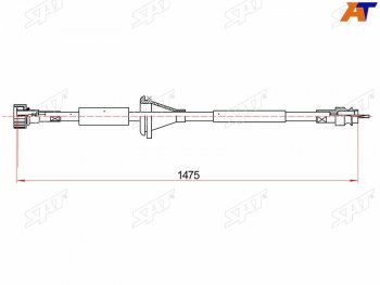 699 р. Трос спидометра MERCEDES-BENZ E-CLASS (W124) 85-93 SAT ST-325-0004  с доставкой в г. Майкоп. Увеличить фотографию 1