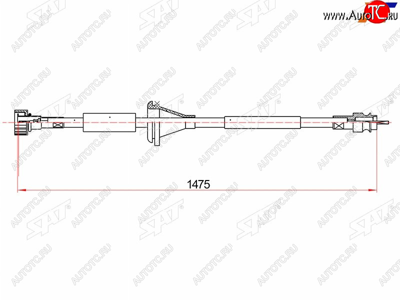 699 р. Трос спидометра MERCEDES-BENZ E-CLASS (W124) 85-93 SAT ST-325-0004  с доставкой в г. Майкоп