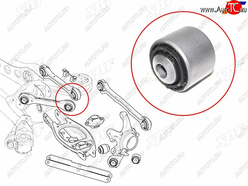 659 р. Сайлентблок BMW 1-Series 04-13  3-Series 05-14  X1 09-15  Mercedes-Benz A-Class 12-18  B-Class 1 SAT ST-33326777980-B1  с доставкой в г. Майкоп