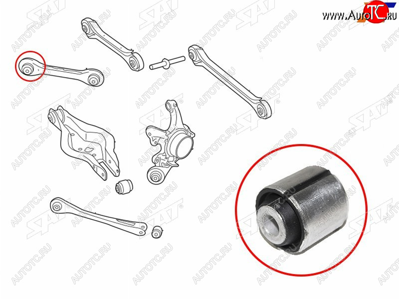 399 р. Сайлентблок BMW 1-Series 11-19  3-Series 11-19  2-Series 14-  3-Series Gran Turismo 13-20 SAT ST-33326792540B  с доставкой в г. Майкоп
