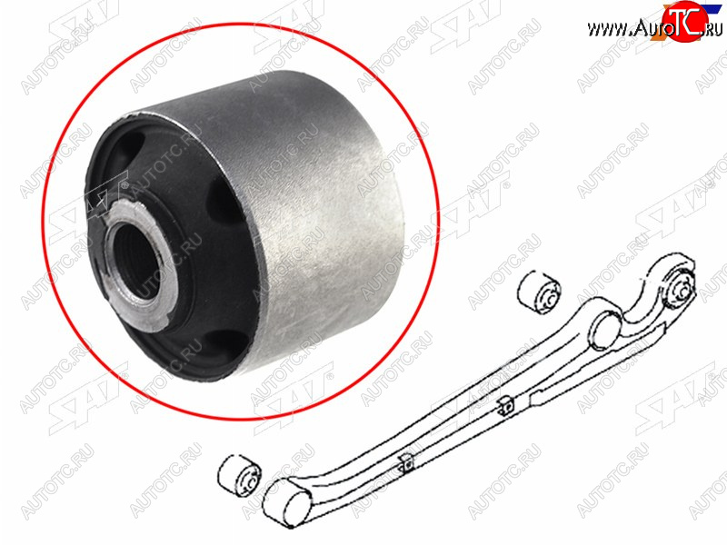 479 р. Сайлентблок Mitsubishi L200 07-16  Pajero Sport 96-17  Challenger 96-01  Montero Sport 96-00 (Зад SAT ST-4113A085  с доставкой в г. Майкоп