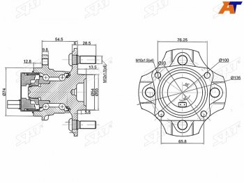 Ступичный узел задн. TOYOTA COROLLAFIELDERRUNXALLEX 2WD 00- SAT ST-42450-12051