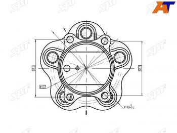 Ступичный узел задн. NISSAN QASHQAIX-TRAIL 13- 2WD SAT ST-43202-4BA0A