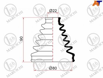 599 р. Пыльник ШРУСа наружный TOYOTA FIELDER 06-12PREMIOALLION ZRT26# 07-10 MARUICHI 02-173  с доставкой в г. Майкоп. Увеличить фотографию 1