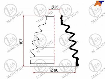 649 р. Пыльник ШРУСа наружный TOYOTA CAMRY ACV4# 06-09RAV4 ACA2# 2AZFE 03-05IPSUM ACM2# 01-09HONDA ACCOR MARUICHI 02-164  с доставкой в г. Майкоп. Увеличить фотографию 1