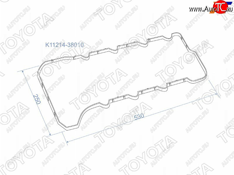 1 369 р. Прокладка клапанной крышки (3URFE) TOYOTA Lexus LX570 J200 дорестайлинг (2007-2012)  с доставкой в г. Майкоп