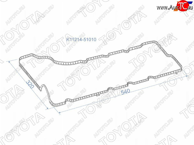 1 059 р. Прокладка клапанной крышки LH (1VDFTV) TOYOTA Toyota Land Cruiser 200 дорестайлинг (2007-2012)  с доставкой в г. Майкоп