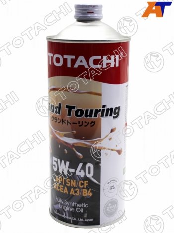 1 399 р. Масло моторное синтетическое TOTACHI Grand Touring 5W-40 SNCF, A3B4 1л TOTACHI 11901  с доставкой в г. Майкоп. Увеличить фотографию 1