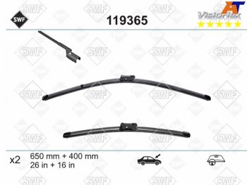 3 299 р. Комплект щеток стеклоочистителя 650мм+400мм TOYOTA AVENSIS 08-18                                     SWF 119365  с доставкой в г. Майкоп. Увеличить фотографию 2