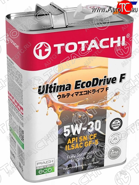 4 749 р. Масло моторное синтетическое TOTACHI Ultima Ecodrive F 5W-30 SN/CF, A5/B5, GF-5 4л TOTACHI 12204 TOTACHI 12204  с доставкой в г. Майкоп