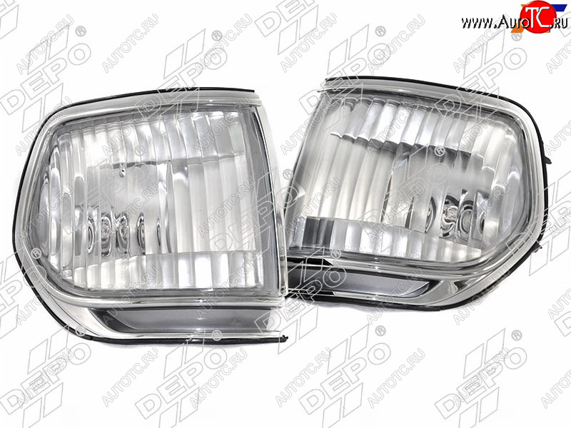 3 299 р. Передние габаритные фонари (комплект, хрусталь) DEPO Toyota Land Cruiser 80 (1989-1997)  с доставкой в г. Майкоп