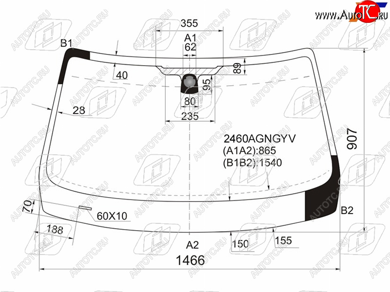 6 499 р. Стекло лобовое BMW X1 09-15 FUYAO 2460AGNGYV  с доставкой в г. Майкоп