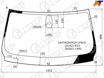 5 999 р. Стекло лобовое + дд BMW 3 SERIES E90/E91 4/5D 05-11 XYG 2447AGNVM1P LFW/X, 2447agnvm1plfwx XYG 2447AGNVM1P LFW/X  с доставкой в г. Майкоп. Увеличить фотографию 1