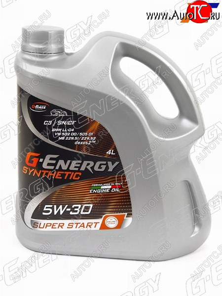 2 879 р. Масло моторное синтетическое G-Energy Synthetic Super Start 5W-30 SNCF, C3 4л G-ENERGY 253142400  с доставкой в г. Майкоп