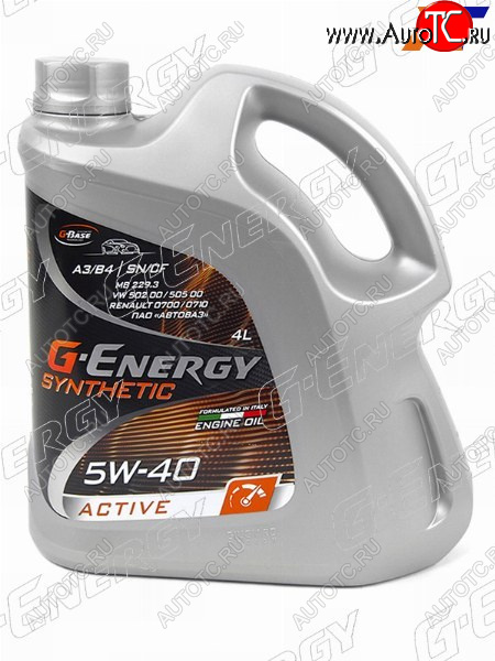 2 899 р. Масло моторное синтетическое G-Energy Synthetic Active 5W-40 SNCF, A3B4 4л G-ENERGY 253142410  с доставкой в г. Майкоп