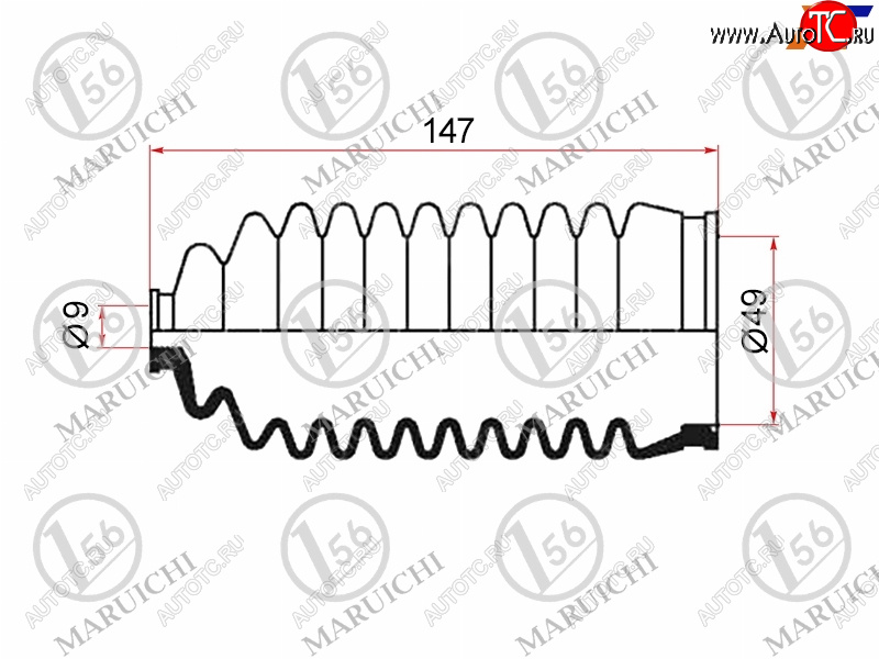 719 р. Пыльник рулевой рейки TOYOTA SV3#SV4#ST18# MARUICHI 26-486  с доставкой в г. Майкоп