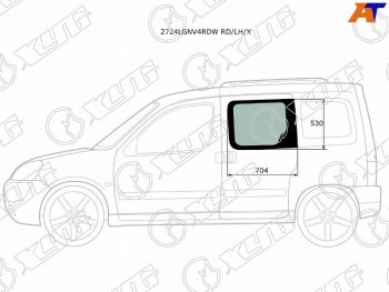 1 579 р. Стекло боковое опускное (Сзади Слева Цвет зеленый) Citroen Berlingo 96-12  Peugeot Partner 96-12 XYG 2724LGNV4RDW RD/LH/X  с доставкой в г. Майкоп. Увеличить фотографию 1