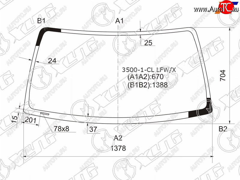 3 999 р. Стекло лобовое Toyota Hilux Pick Up 97-04  4Runner 95-02  Hilux Surf 95-02 XYG 3500-1-CL LFW/X  с доставкой в г. Майкоп