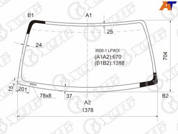 3 999 р. Стекло лобовое Toyota Hilux Pick Up 97-04  4Runner 95-02  Hilux Surf 95-02 XYG 3500-1 LFW/X  с доставкой в г. Майкоп. Увеличить фотографию 1