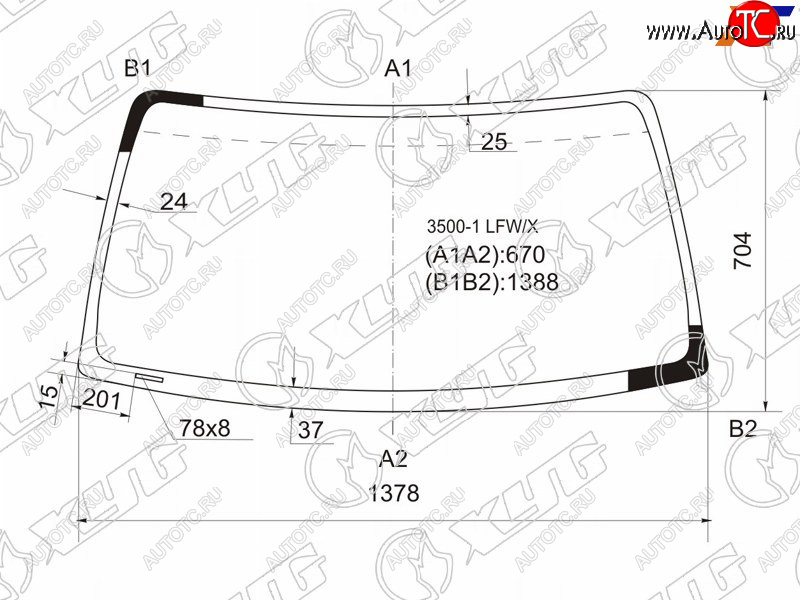 3 999 р. Стекло лобовое Toyota Hilux Pick Up 97-04  4Runner 95-02  Hilux Surf 95-02 XYG 3500-1 LFW/X  с доставкой в г. Майкоп
