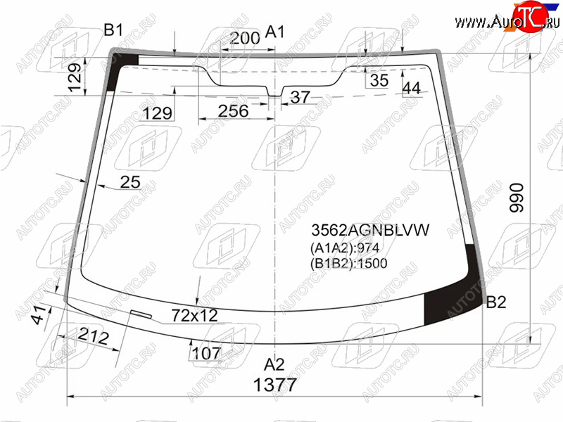 7 849 р. Стекло лобовое FORD FIESTA 35D 01-08                                                                FUYAO 3562AGNBLVW  с доставкой в г. Майкоп