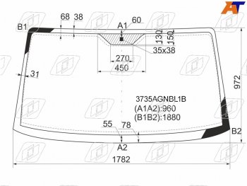 7 249 р. Стекло лобовое Peugeot Boxer 94-06  Citroen Jumper 94-02  Fiat Ducato 94-12 FUYAO 3735AGNBL1B  с доставкой в г. Майкоп. Увеличить фотографию 1