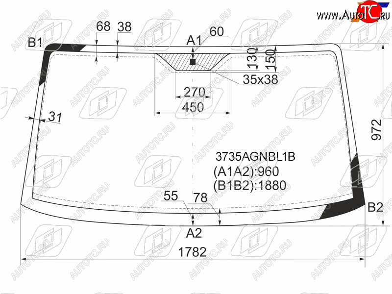 7 249 р. Стекло лобовое Peugeot Boxer 94-06  Citroen Jumper 94-02  Fiat Ducato 94-12 FUYAO 3735AGNBL1B  с доставкой в г. Майкоп