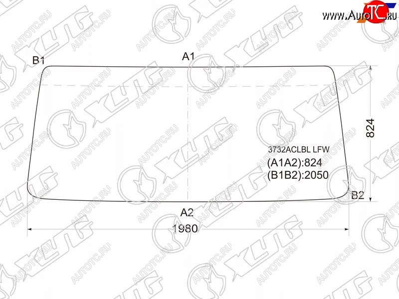 9 399 р. Стекло лобовое Iveco Eurocargo 91-02  Eurostar 91-02  Eurotech 91-02 XYG 3732ACLBL LFW  с доставкой в г. Майкоп